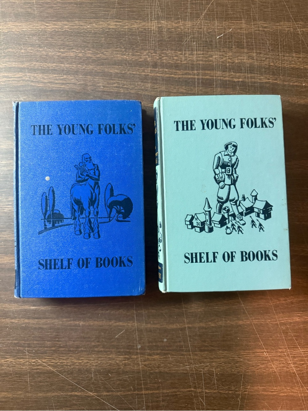 (2) The Young Folks Shelf of Books Vol 3 and 5 Collier 1958 Hardcover